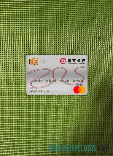 Cartão de débito mestre do China Merchants Bank Photolook Front exemplo